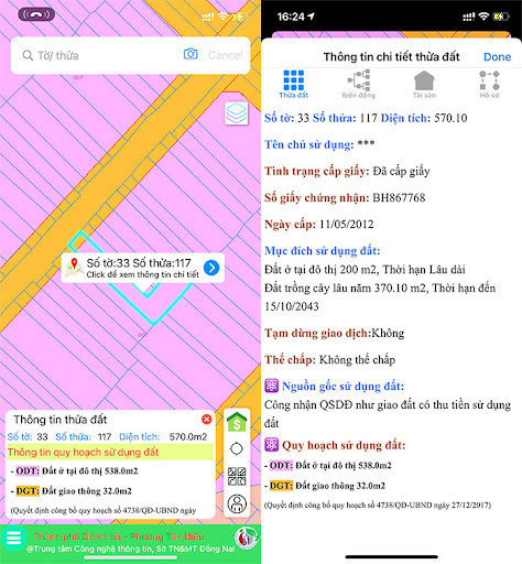Đồng Nai thu phí xem thông tin đất đai