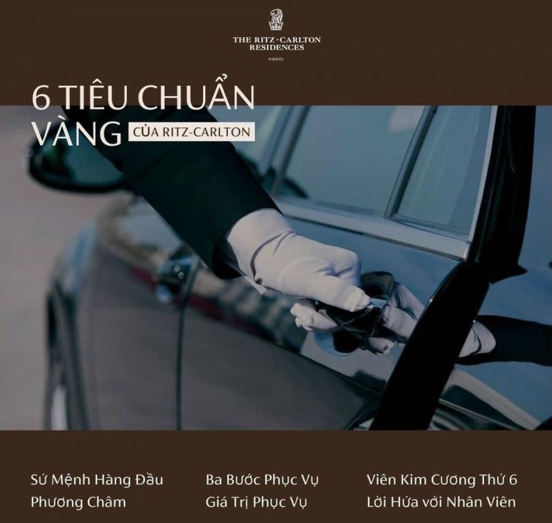 Ritz-Carlton dựa trên 6 tiêu chuẩn vàng