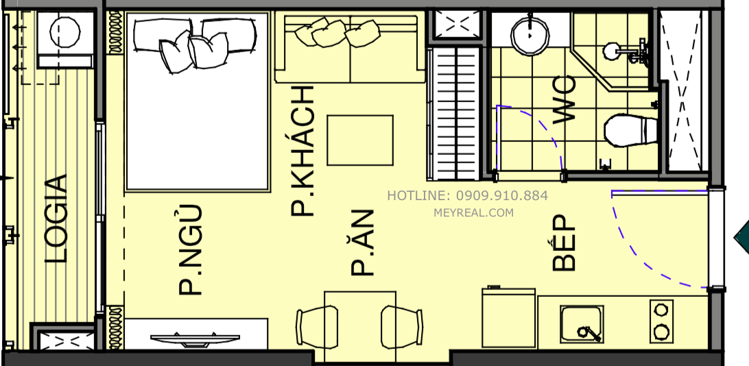 Căn Studio The Beverly