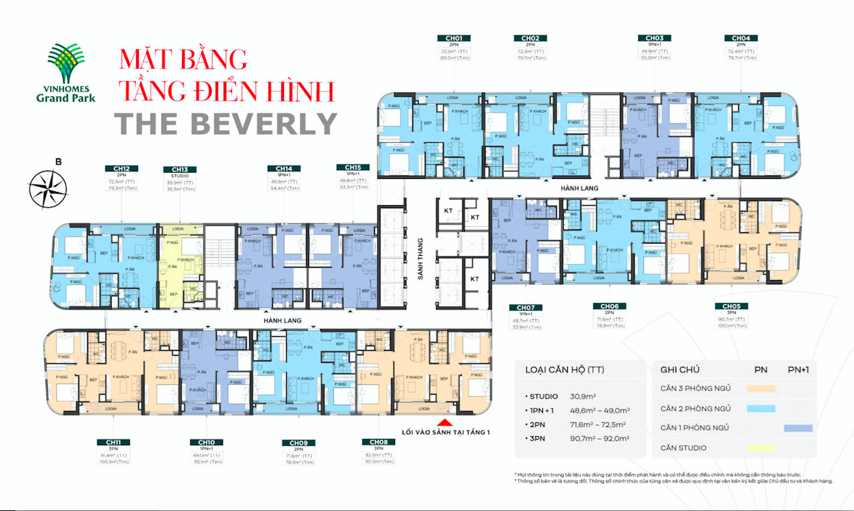 Mặt bằng The Beverly