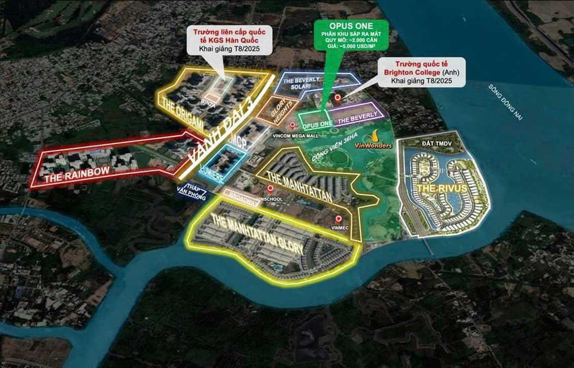 vị trí căn hộ opus one vinhomes