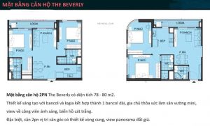 THIẾT KẾ LAYOUT CĂN 2PN + 2WC THE BEVERLY
