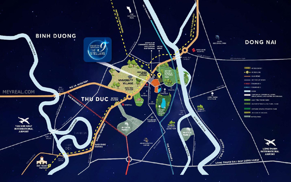 VỊ TRÍ the 9 stellars THỦ ĐỨC