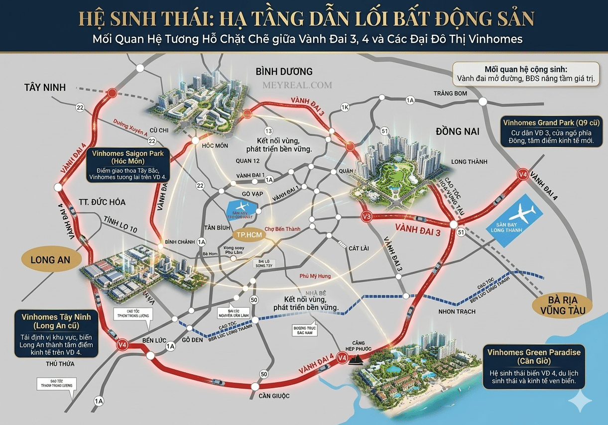CÁC ĐÔ THỊ VINHOMES VÀ SỰ CỘNG HƯỞNG SỨC MẠNH HẠ TẦNG