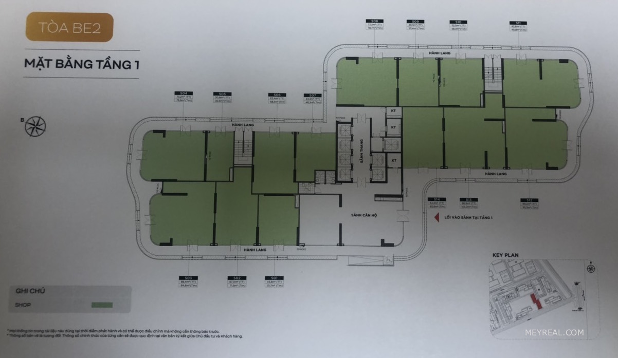 MẶT BẰNG SHOP BEVERLY BE2