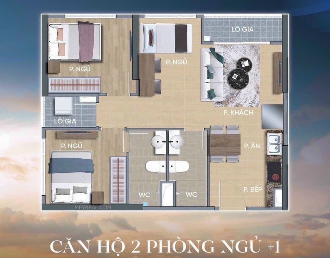 căn hộ 2pn+ beverly solari