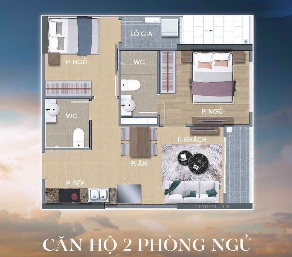 căn hộ 2pn beverly solari