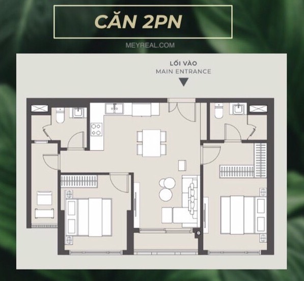 căn hộ Lumiere Boulevard 2PN