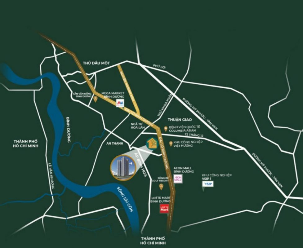 bản đồ vị trí Dự án tecco Diamond Boulevard 