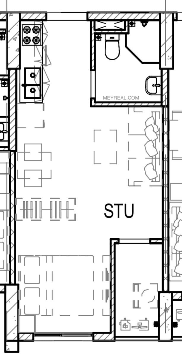 Thiết kế layout căn Studio The Privia