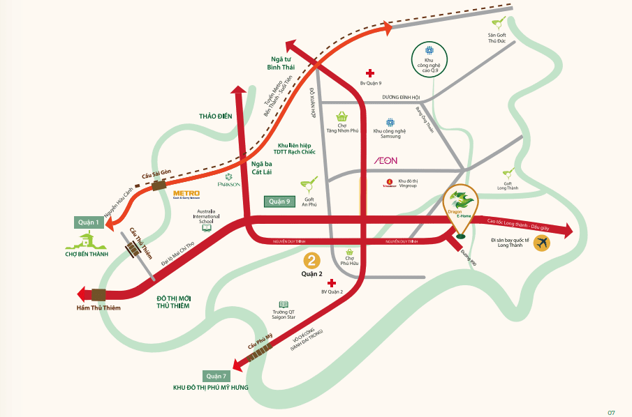 bản đồ địa điểm Vị trí dự án Dragon E-Home