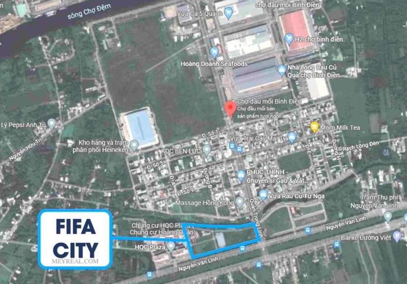 BẢN ĐỒ ĐỊA ĐIỂM FIFA CITY