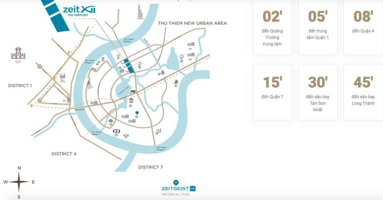 VỊ TRÍ dự án THỦ THIÊM ZEIT GS Xii