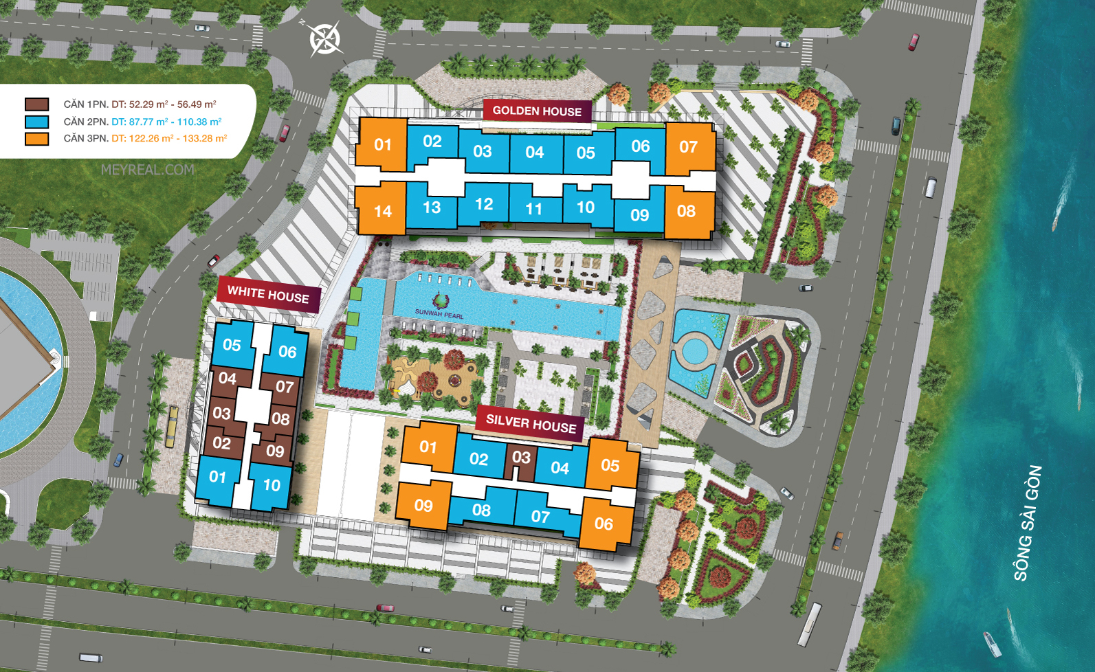 MẶT BẰNG THIẾT KẾ SUNWAH PEARL