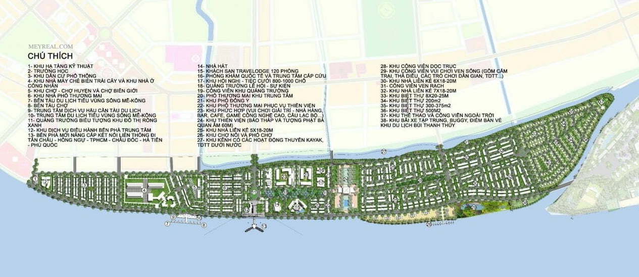 tổng thể MẶT BẰNG MEKONG SMART CITY