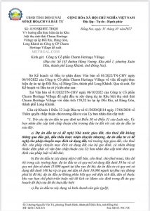 pháp lý Charm Heritage Village Long Khánh