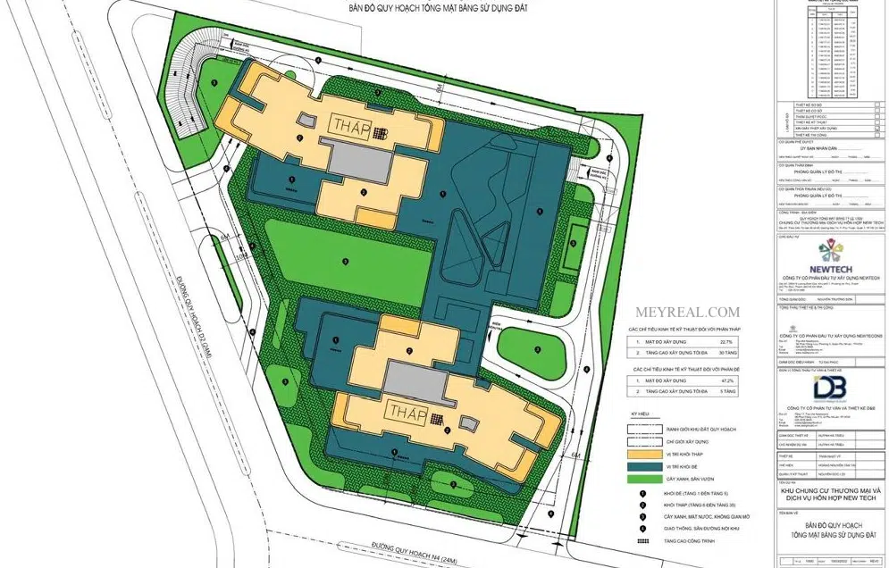 mặt bằng sử dụng đất của dự án Vlasta Premier Phú Thuận 
