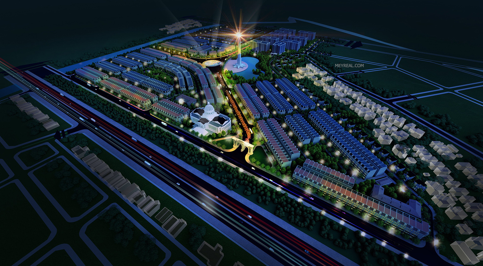 Khu đô thị Yên Bình, TP. Tam Điệp về đêm