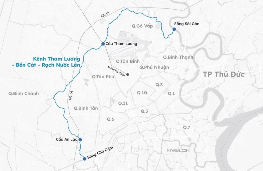 bản đồ kênh dài nhất TP HCM