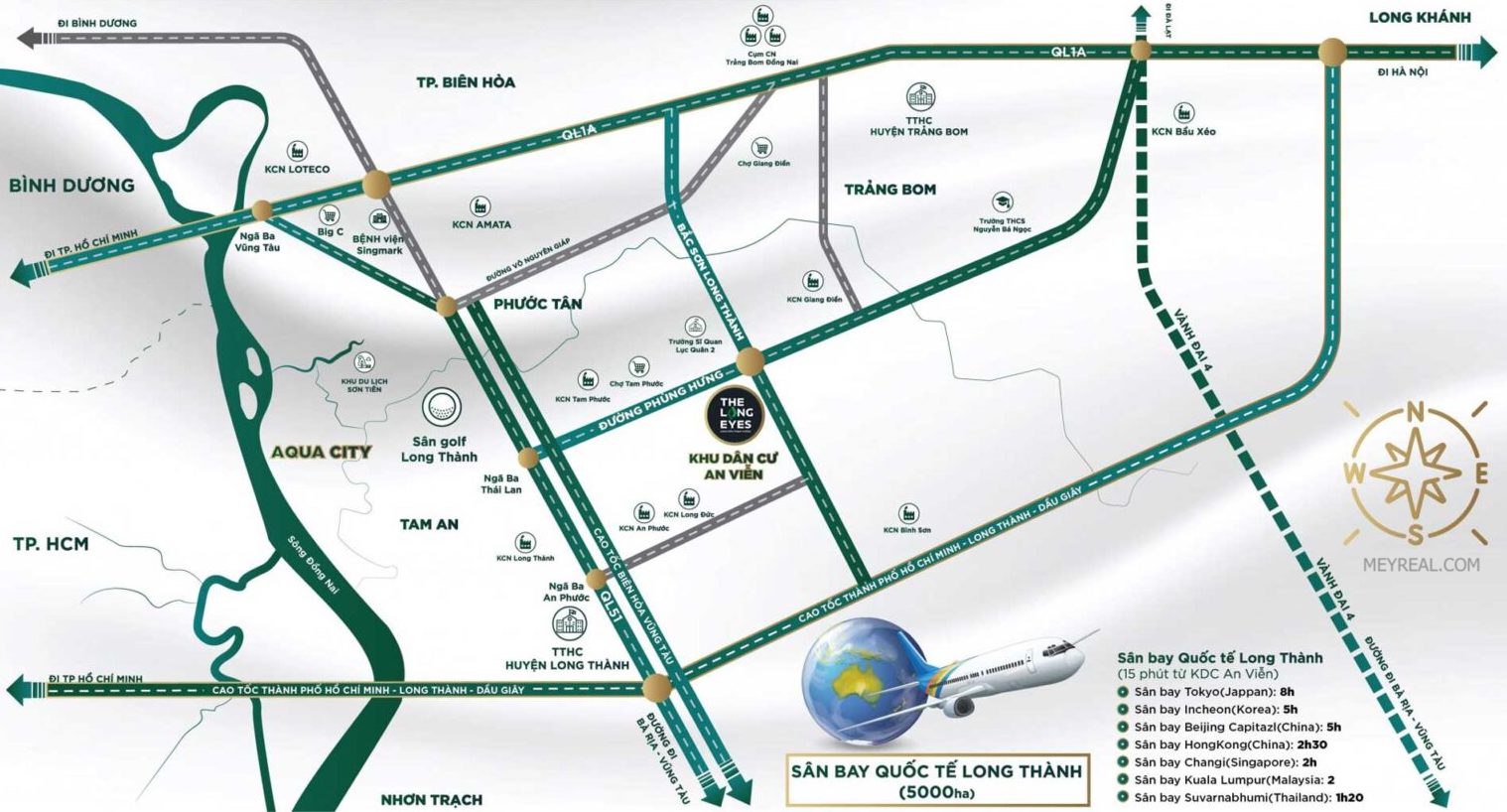 ị trí Dự án Khu dân cư An Viễn The Long Eyes