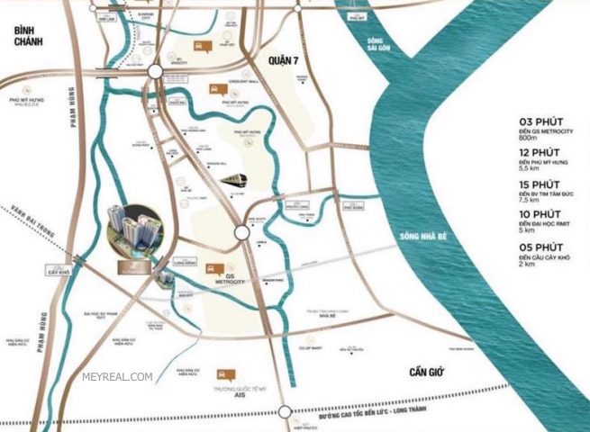 vị trí khu căn hộ khải hoàn prime