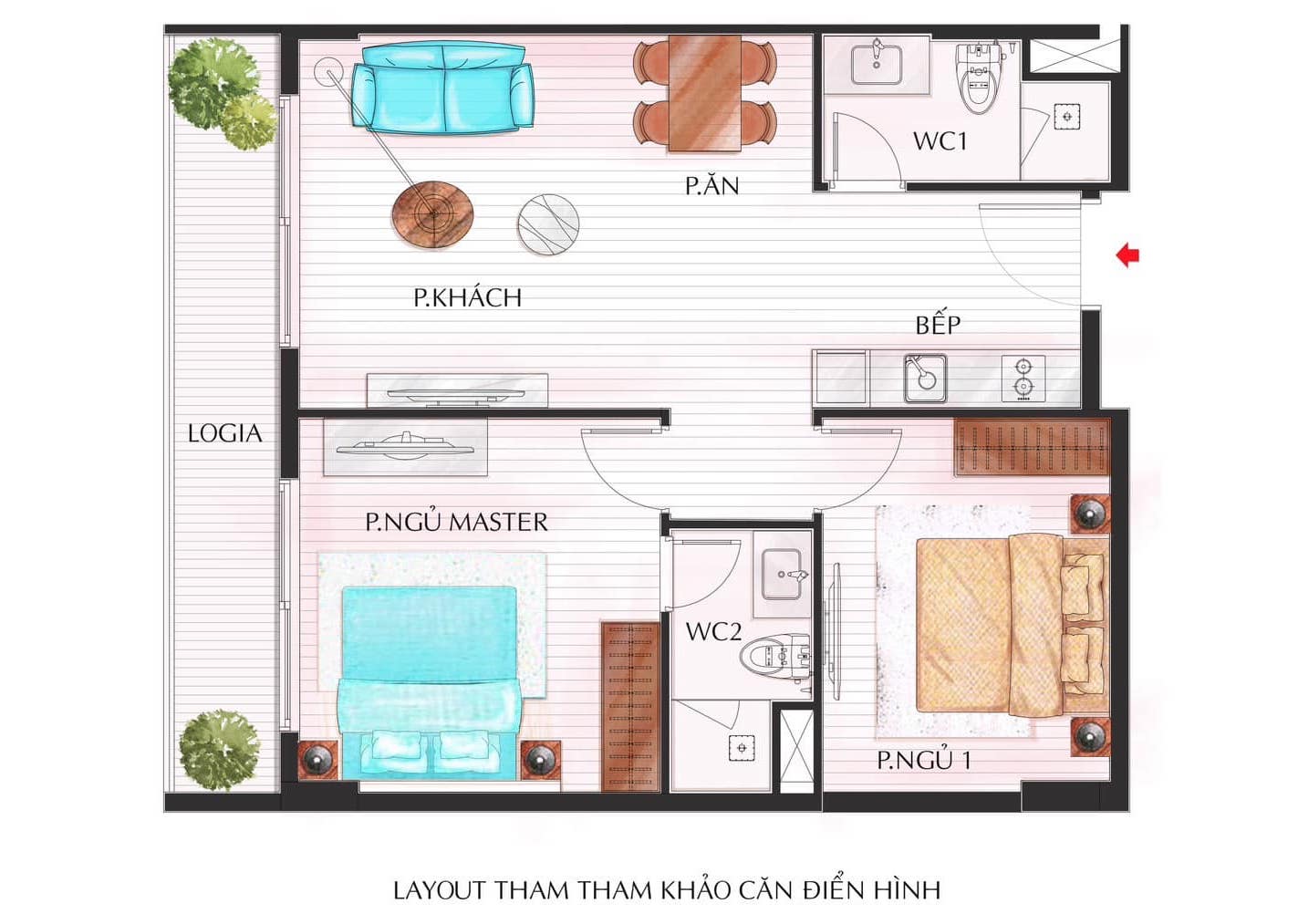 bản vẽ căn hộ The 5Way