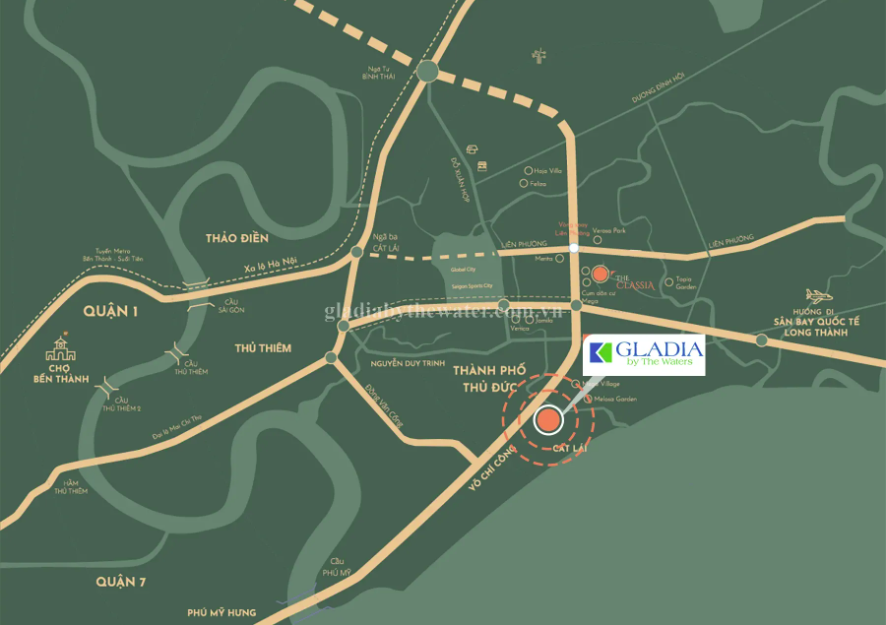 Vị trí Vị trí Gladia Khang Điền