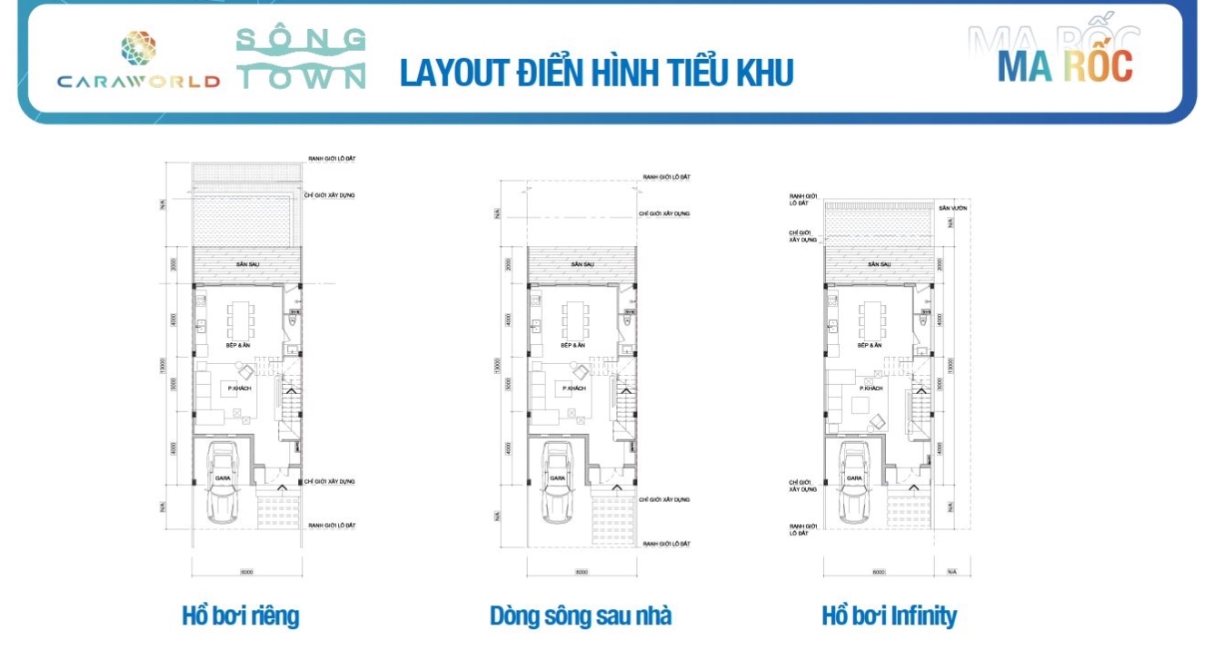 thiết kế layout nhà phố CaraWorld