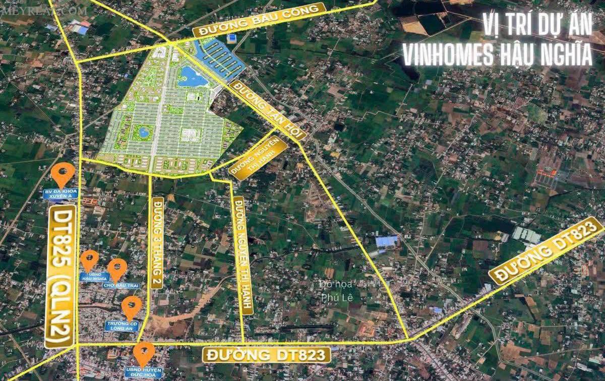 Vinhomes Green City Hậu Nghĩa sở hữu vị trí đắc địa